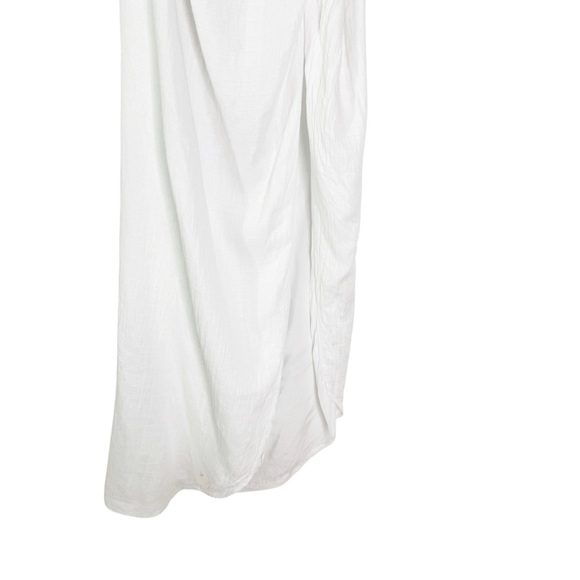 Just BEE Queen Harlow Dress White Cutout One Shoulder Maxi Size M - Picture 8 of 16